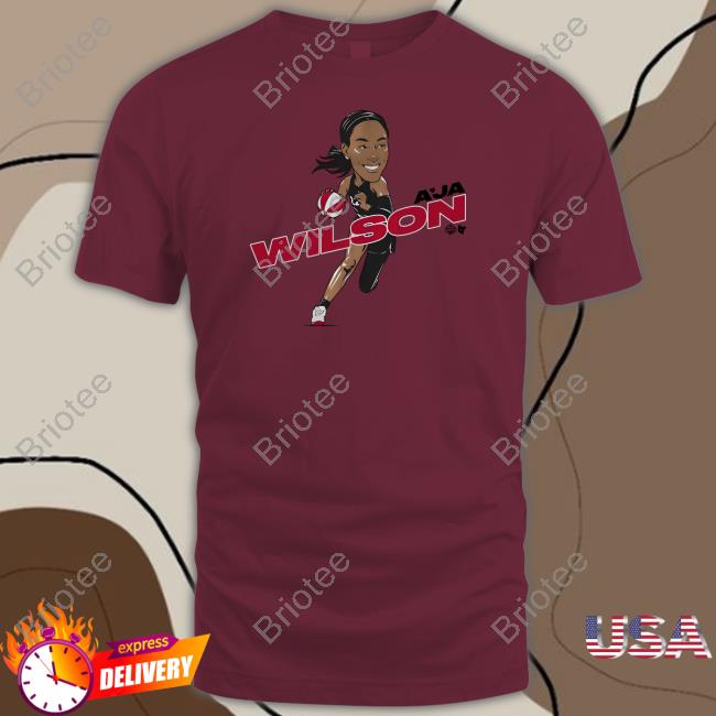 A'ja Wilson Caricature T Shirt Breakingt Merch A'ja Wilson Caricature T Shirt Breakingt Merch