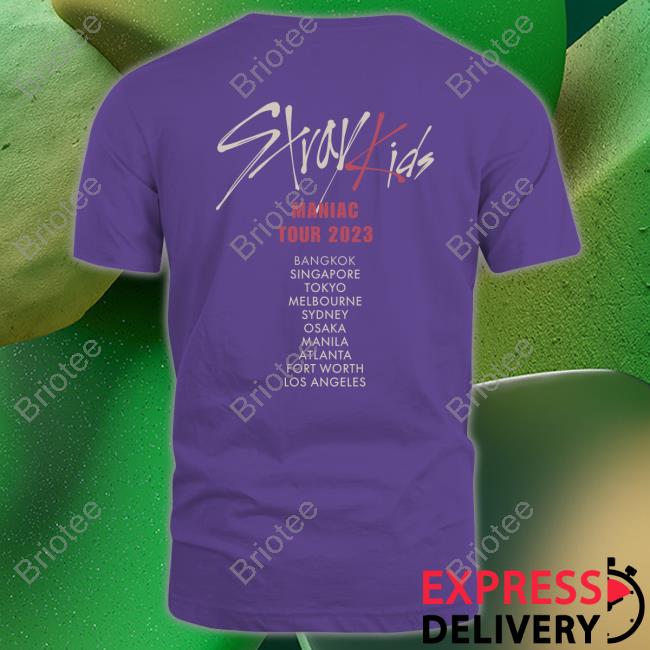 Stray Kids Maniac 2023 Tour Tee Live Nation Kpop Stray Kids Maniac 2023 Tour Tee Live Nation Kpop