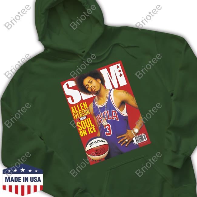 Official Slam Goods Merch Jason Kelce's Mitchell Ness Allen Iverson Slam Magazine Crewneck Sweatshirt Official Slam Goods Merch Jason Kelce's Mitchell Ness Allen Iverson Slam Magazine Crewneck Sweatshirt