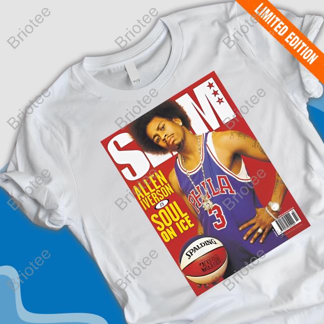 Official Slam Goods Merch Jason Kelce's Mitchell Ness Allen Iverson Slam Magazine Crewneck Sweatshirt Official Slam Goods Merch Jason Kelce's Mitchell Ness Allen Iverson Slam Magazine Crewneck Sweatshirt