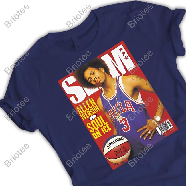 Official Slam Goods Merch Jason Kelce's Mitchell Ness Allen Iverson Slam Magazine Crewneck Sweatshirt Official Slam Goods Merch Jason Kelce's Mitchell Ness Allen Iverson Slam Magazine Crewneck Sweatshirt