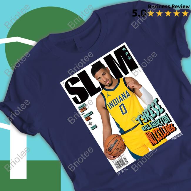 Official indiana pacers tyrese haliburton slam cover T-shirts
