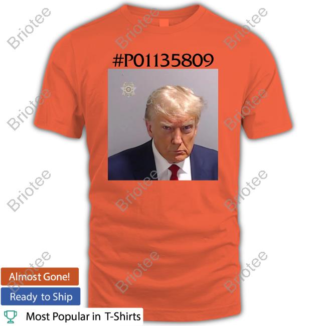 #P01135809 Trump Mugshot Shirt Orange #P01135809 Trump Mugshot Shirt Orange