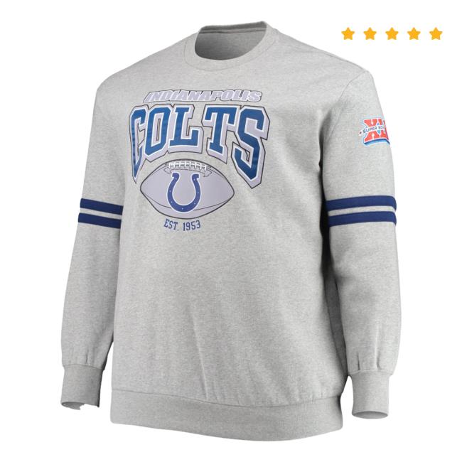 Indianapolis Colts Mitchell & Ness Allover Print Fleece Pullover