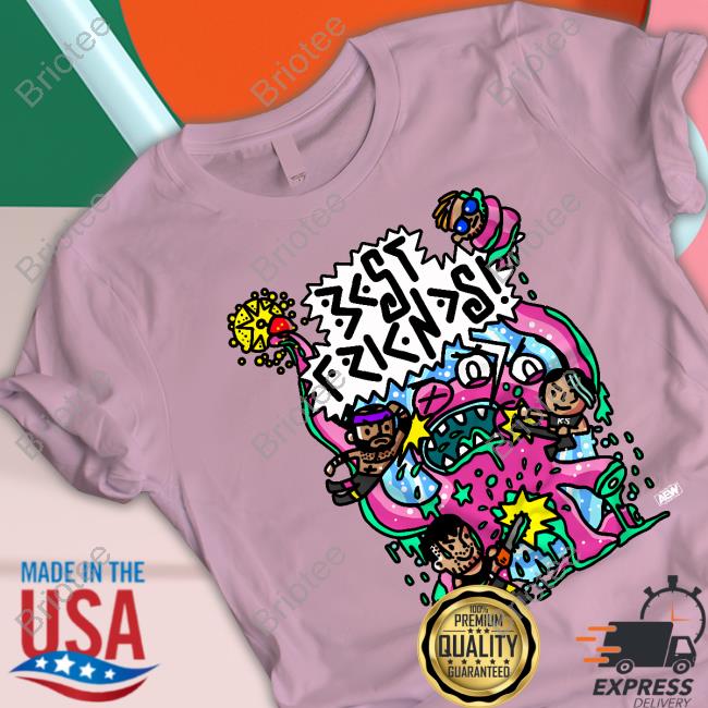 All Elite Wrestling Merch Shop Best Friends, Kris Statlander & Orange Cassidy - Intergalactic Planetary Tee