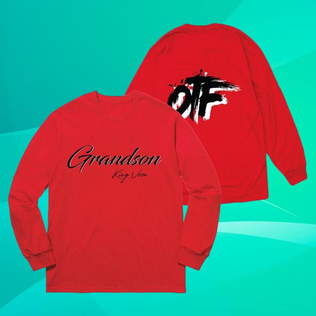 Official Merch Bar Store King Von Grandson Red Otf L/S Tee MerchBar KingVon Apparel Clothing Shop Official Merch Bar Store King Von Grandson Red Otf L/S Tee MerchBar KingVon Apparel Clothing Shop