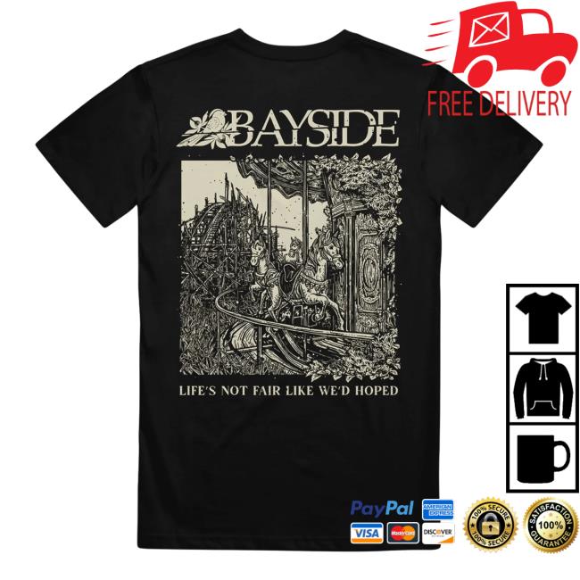 Official Bayside Merch Not Fair Black Shirts Official Bayside Merch Not Fair Black Shirts