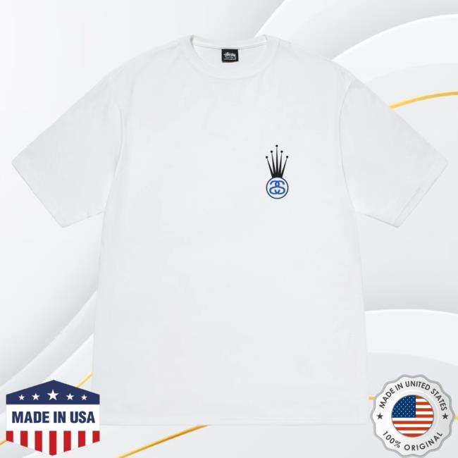 Official Stussy Merch Store Crown Link White Pullover Sweatshirt Official Stussy Merch Store Crown Link White Pullover Sweatshirt