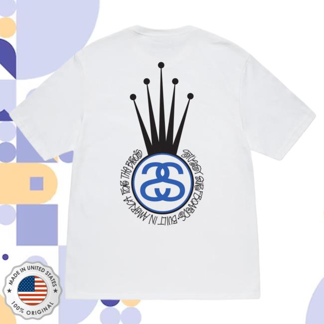 Official Stussy Merch Store Crown Link White Pullover Sweatshirt Official Stussy Merch Store Crown Link White Pullover Sweatshirt