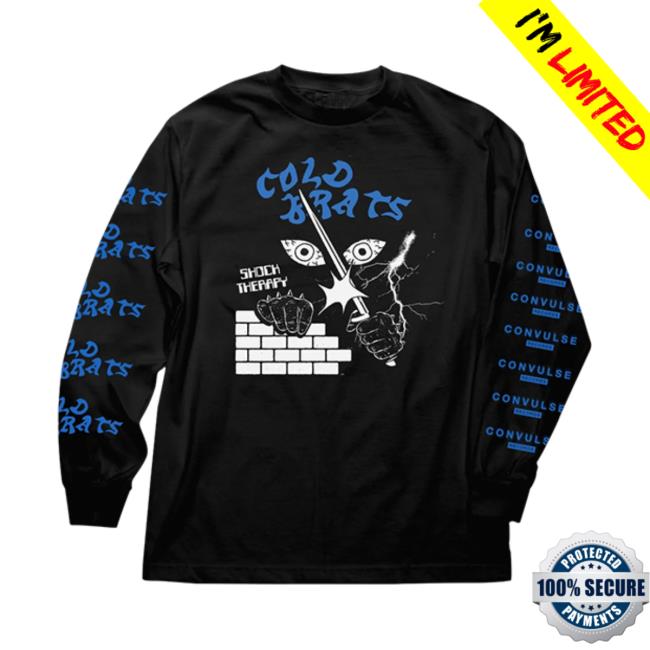 Official Convulse Records Cold Brats Shock Therapy Long Sleeve T Shirt Official Convulse Records Cold Brats Shock Therapy Long Sleeve T Shirt