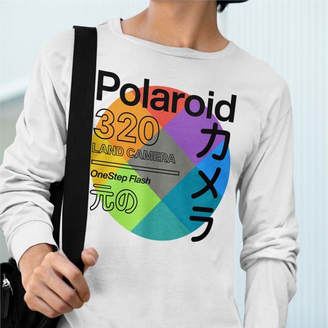 Polaroid 320 Land Camera Onestep Flash Long Sleeve Tee Noisy Butters
