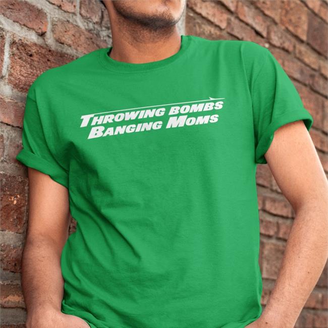 Barstool Sports Store Throwing Bombs Banging Moms Shirt Zach Wilson KFC Barstool