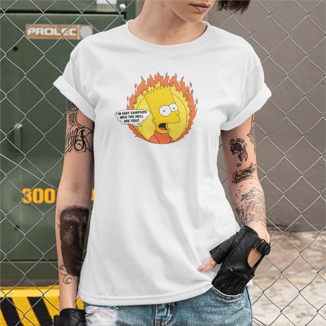 The Simpsons I'm Sart Sampson Who The Hell Are You Hooded Sweatshirt Poorly Translated Shirts Bart Simpson
