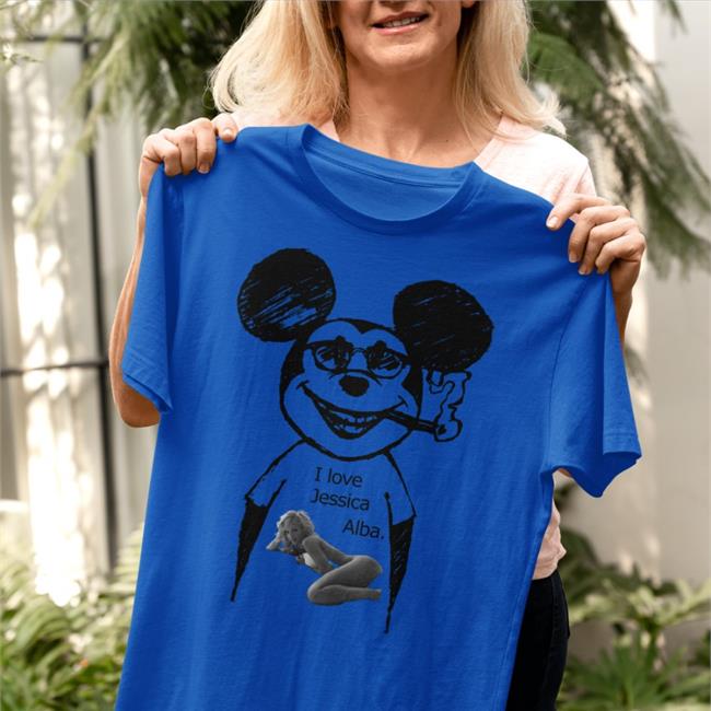 Shirts That Go Hard Mickey Mouse I Love Jessica Alba T-Shirt