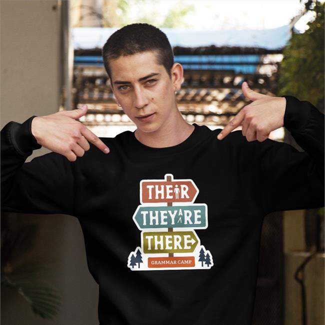 Their They're There Grammar Camp T Shirts Nerdy Tees