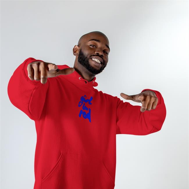 Shiny Blue Thread Hooded Sweatshirt