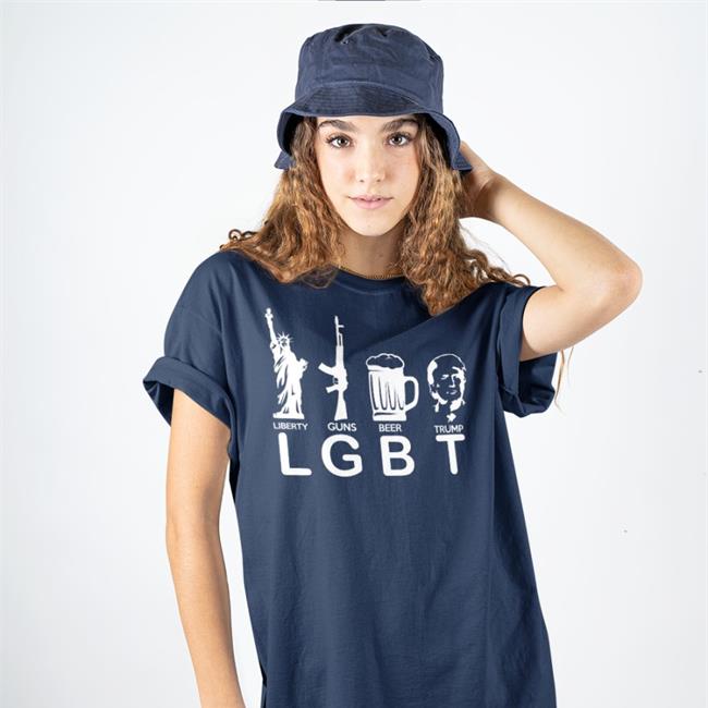 Lil Nas X Lgbt Liberty Guns Beer Trump Tee Shirt Not Obamas Cousin