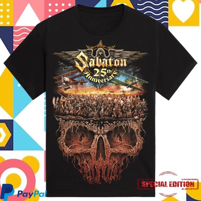 Official Sabaton Merch Store Sabaton 25th Anniversary Tee Sabaton Shop