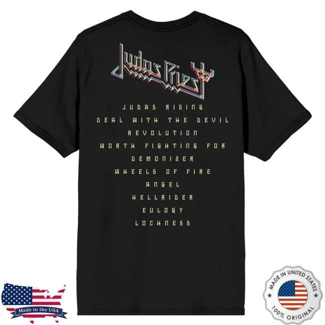 Official Judas Priest Angel of Retribution Tracklist Shirts