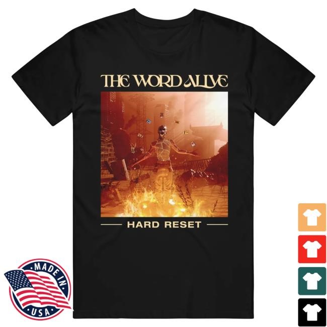 Official The Word Alive Hard Reset Album - Black T Shirt