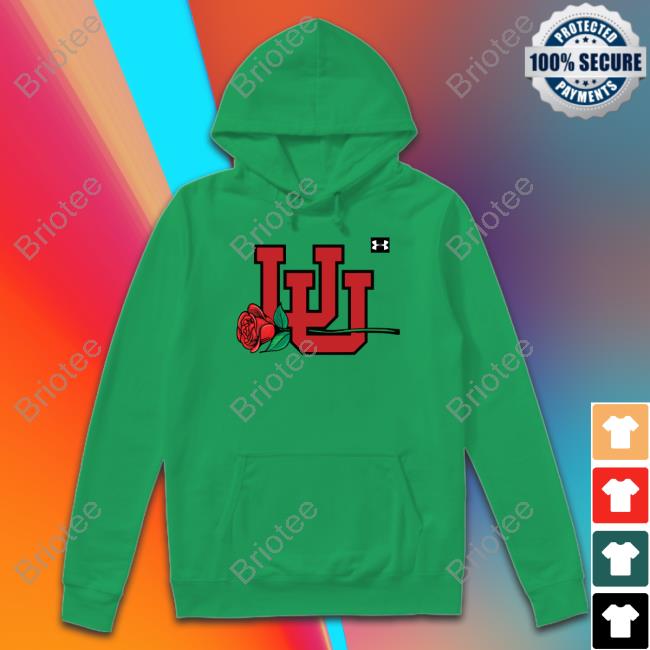 Utah Football Interlocking Utah Utes Football Rose T Shirt