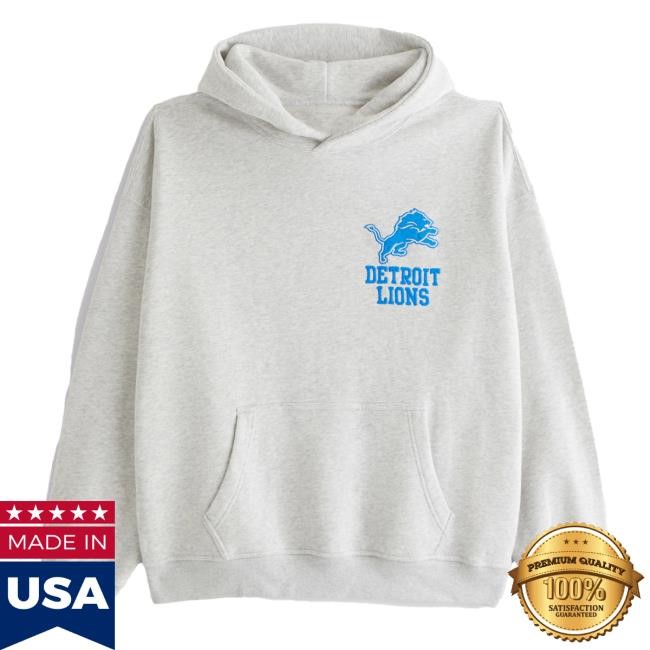 Official Abercrombie And Fitch Merch Detroit Lions Graphic Hood NFL by Abercrombie