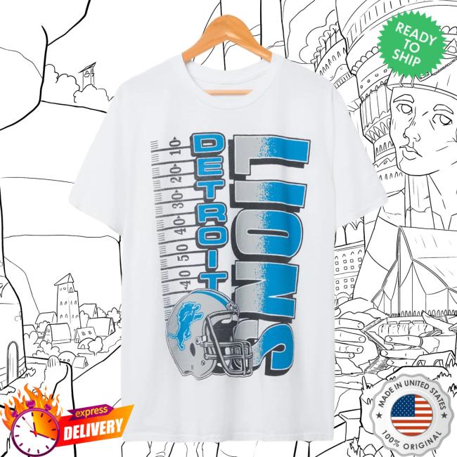 Official Junk Food Apparel Clothing Store Shop Junkfoodclothing Detroit Lions Helmet Yardage Flea Market T-Shirts