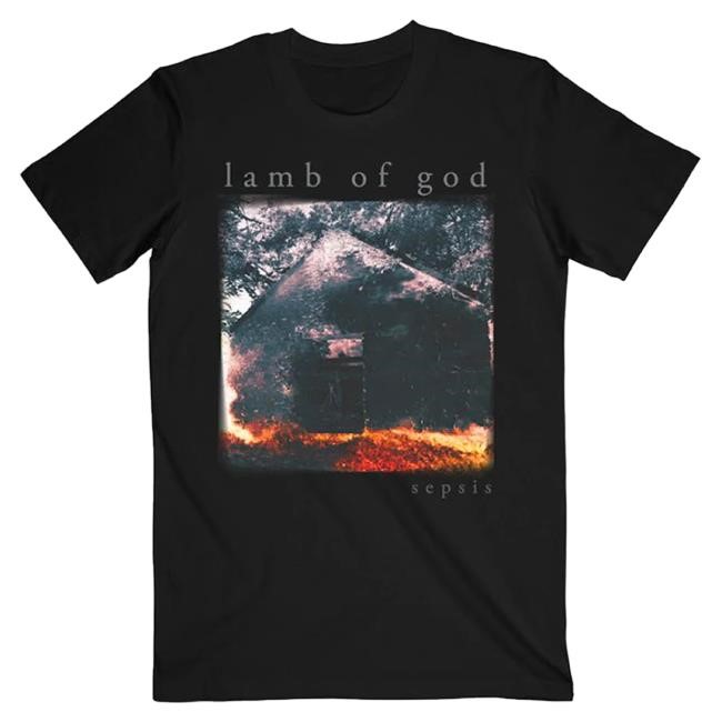 Official Lamb Of God Merch Store Sepsis Cover Black Top Shirt