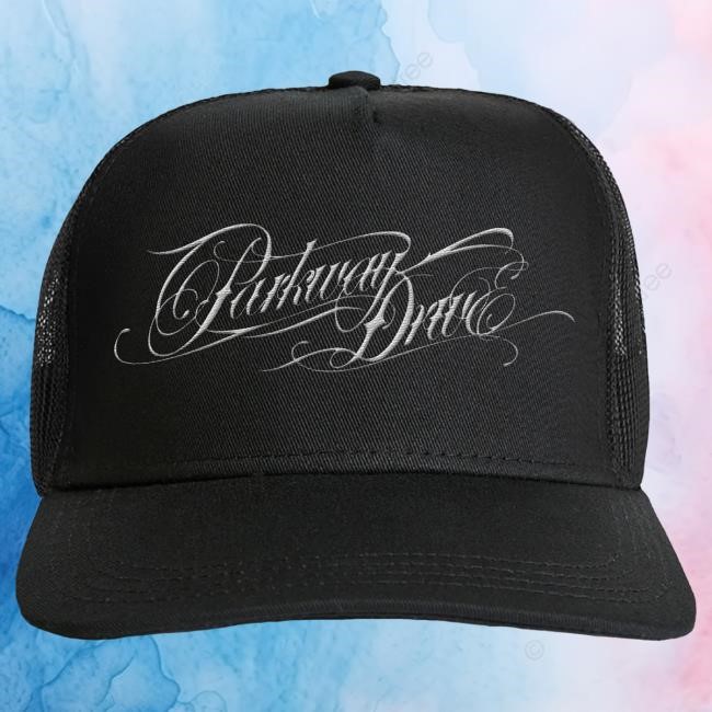 Parkway Drive Deep Blue Logo Trucker Hat Parkway Drive Official Merch Store