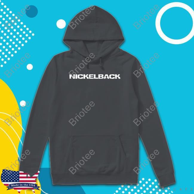 Nickelback Merch All The Right Reasons Logo Coal Hooded Sweatshirt