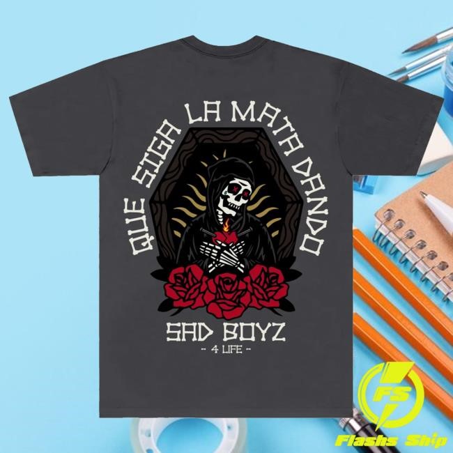 Official Sad Boyz Merch Store La Mata Sweatshirt - Vintage Black
