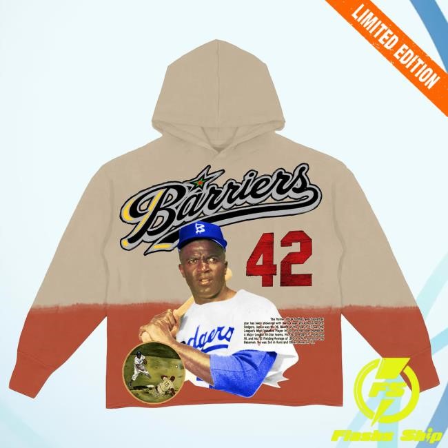 Official Barriers Worldwide Clothing Barriers Jackie Robinson Hoodies