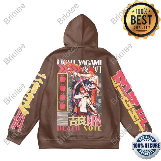 Official Anime Ape Clothing Light Yagami Death Note Streetwear Pullover Sweatshirt Animeape