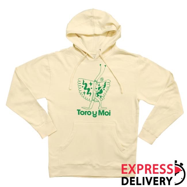 Official Toro y Moi Merch Store Butterfly Long Sleeve Hoodie Toro y Moi