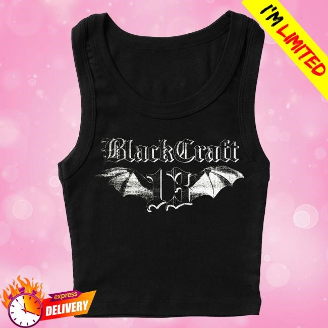 Official Blackcraft Cult Clothing Store 13 Bat Crop Tank Top T Shirt