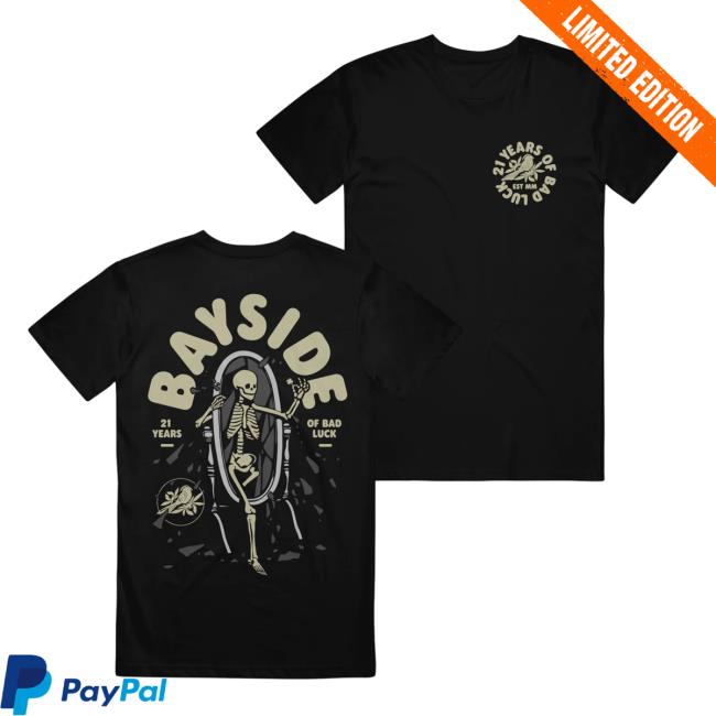 Official Bayside Merch Mirror Black Shirt New