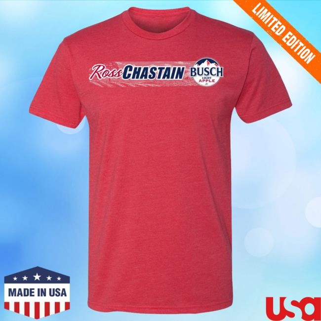 Ross Chastain #1 Busch Light Apple Shirts Trackhouse Racing Team Official