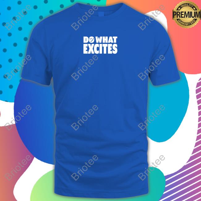 Official Do What Excites Merch Dwe Logo Blue Tee