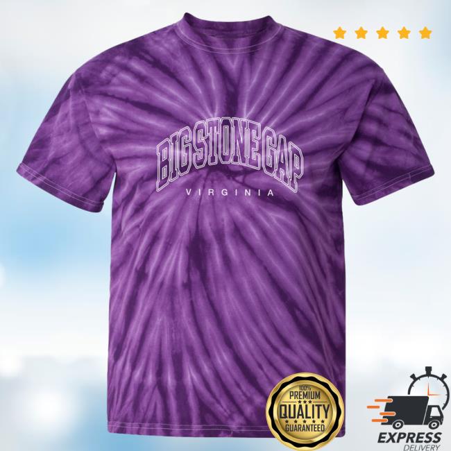 Official Hometown Apparel Clothing Merch Big Stone Gap Virginia Inline Tie-Dye T Shirt S - 5XL Tie Dye Purple