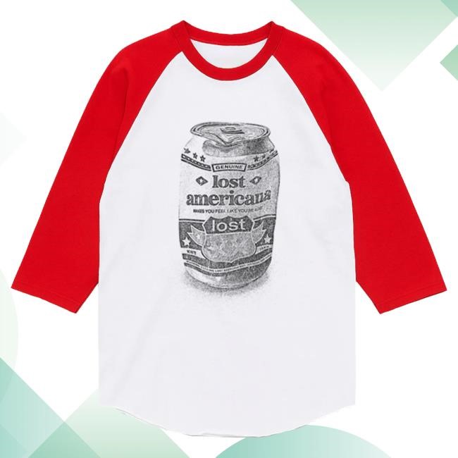 Official MGK Merch Store Machine Gun Kelly lost americana raglan Long Sleeve T-Shirt