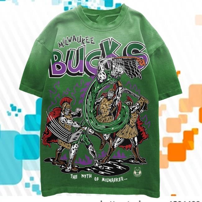 Bucks Myth Top Shirt - Faded Green | Warren Lotas Official NBA
