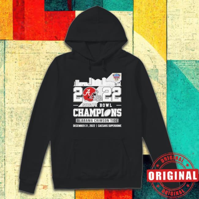 2022 Sugar Bowl Champions Alabama Crimson Tide Skyline Long Sleeve Shirt