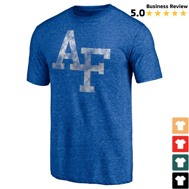 Goairforcefalcons Men's Royal Air Force Falcons Classic Primary Tri-Blend New Shirt