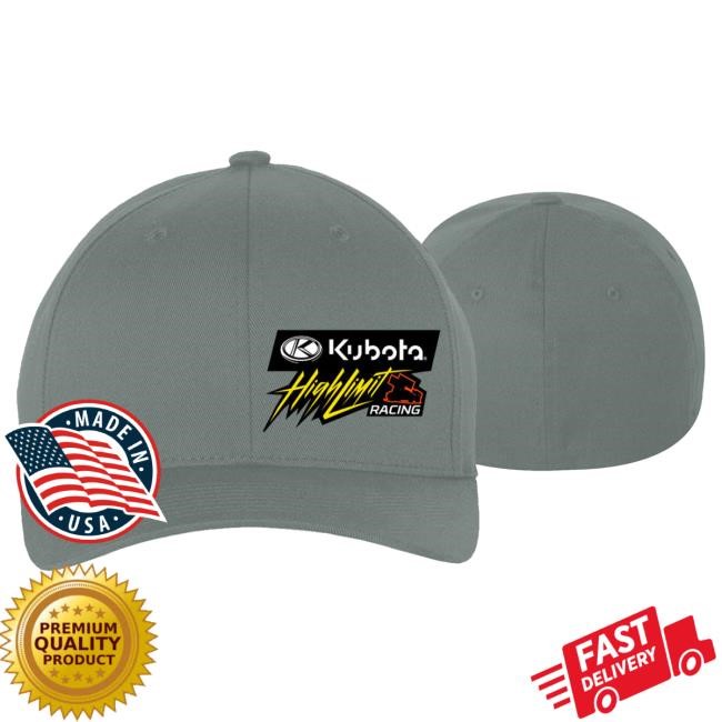 Official High Limit Racing Kubota High Limit Flexfit Adult Wooly Cap ~ Grey Hat