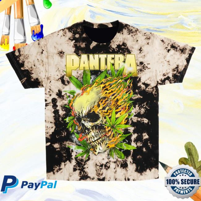 Official Pantera Merch Store Shop Pantera Cannabis Skull Tie Dye Tshirt