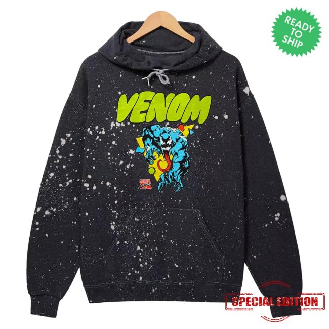 Official Box Lunch Apparel Venom Portrait Acid Wash Sweatshirts Boxlunch Clothing Store Shop Merch Exclusive