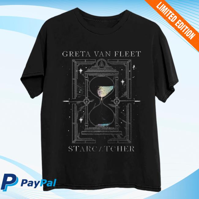 Official Greta Van Fleet Black Hourglass Tee Shirt
