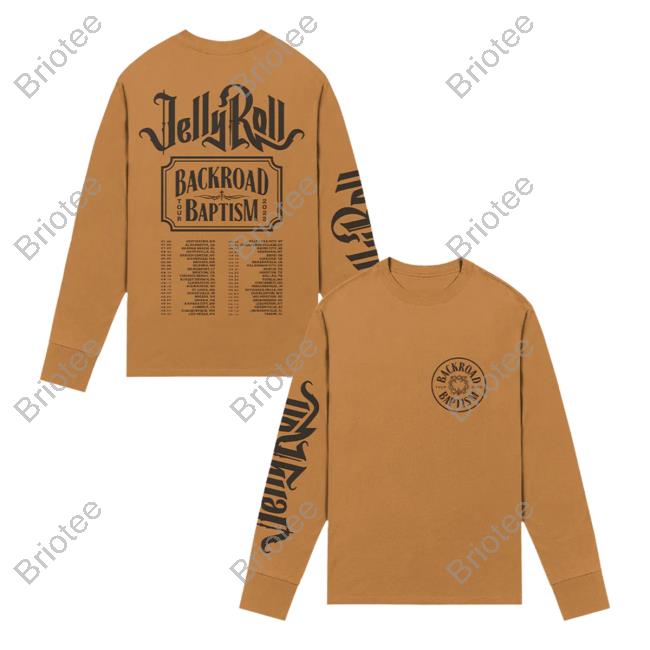 Official Jelly Roll Clothing Shop Merch Backroad Baptism Pullover Sweatshirt Jellyroll615 Store