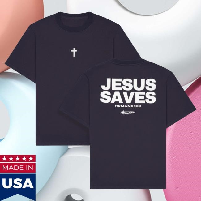 Official Revelation Apparel Clothing Romans 10:9 Jesus Saves Popover Shirt Revelation Merch