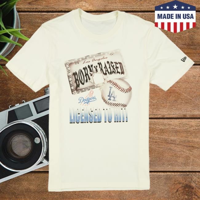 Official Born X Raised Merch Store Shop Born X Raised + Dodgers Licensed To Hit Tees: Black BornXRaised